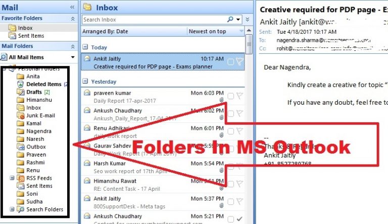hide default folders in outlook 2016